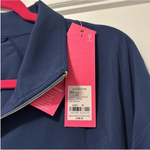 ✨SALE✨ NWT Lilly Pulitzer Islanna Jacket Low Tide Navy - Picture 5 of 8